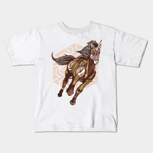 Horse UNICORN STEAMPUNK lovely abstract design Kids T-Shirt